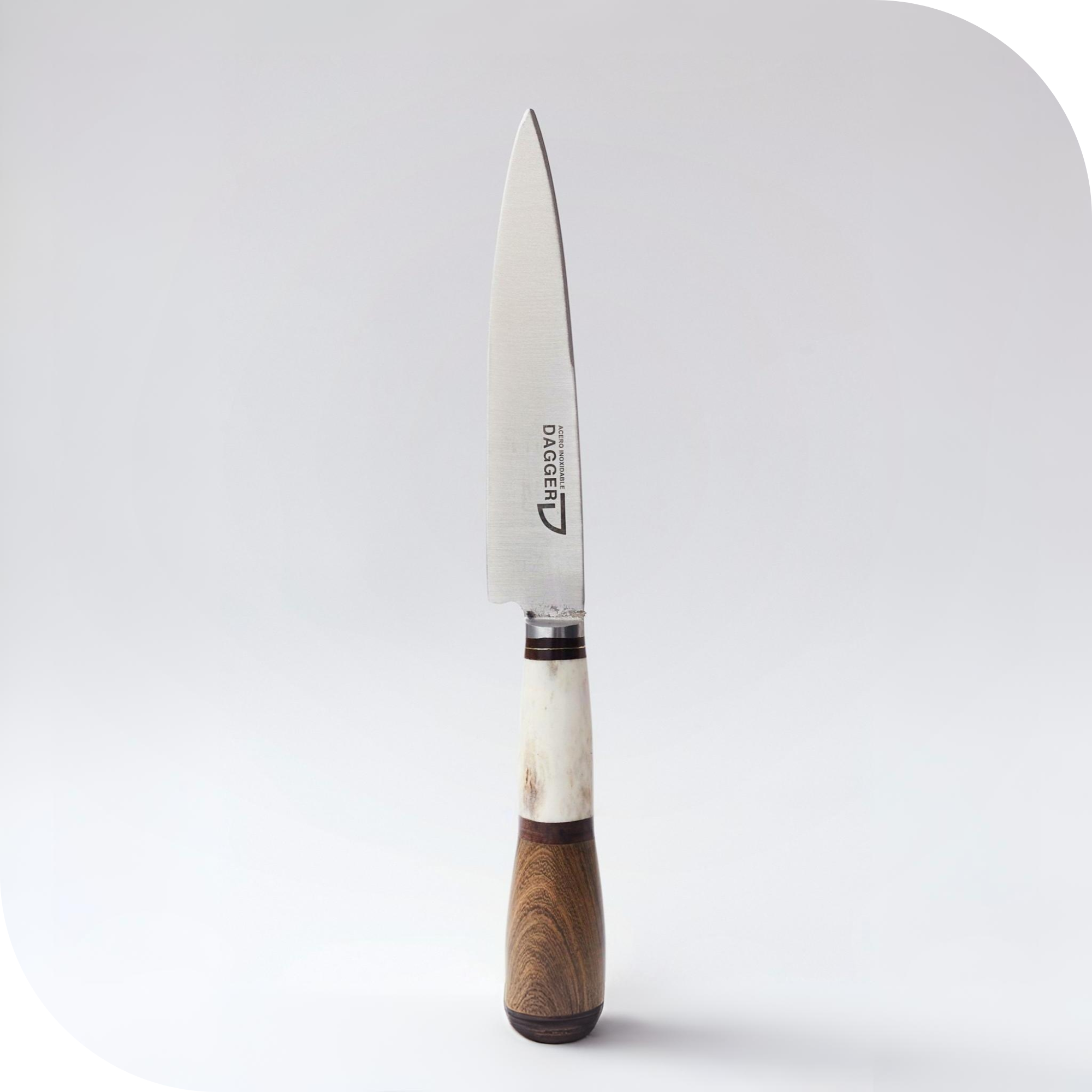 CUCHILLO 14 CM CIERVO Y MADERA