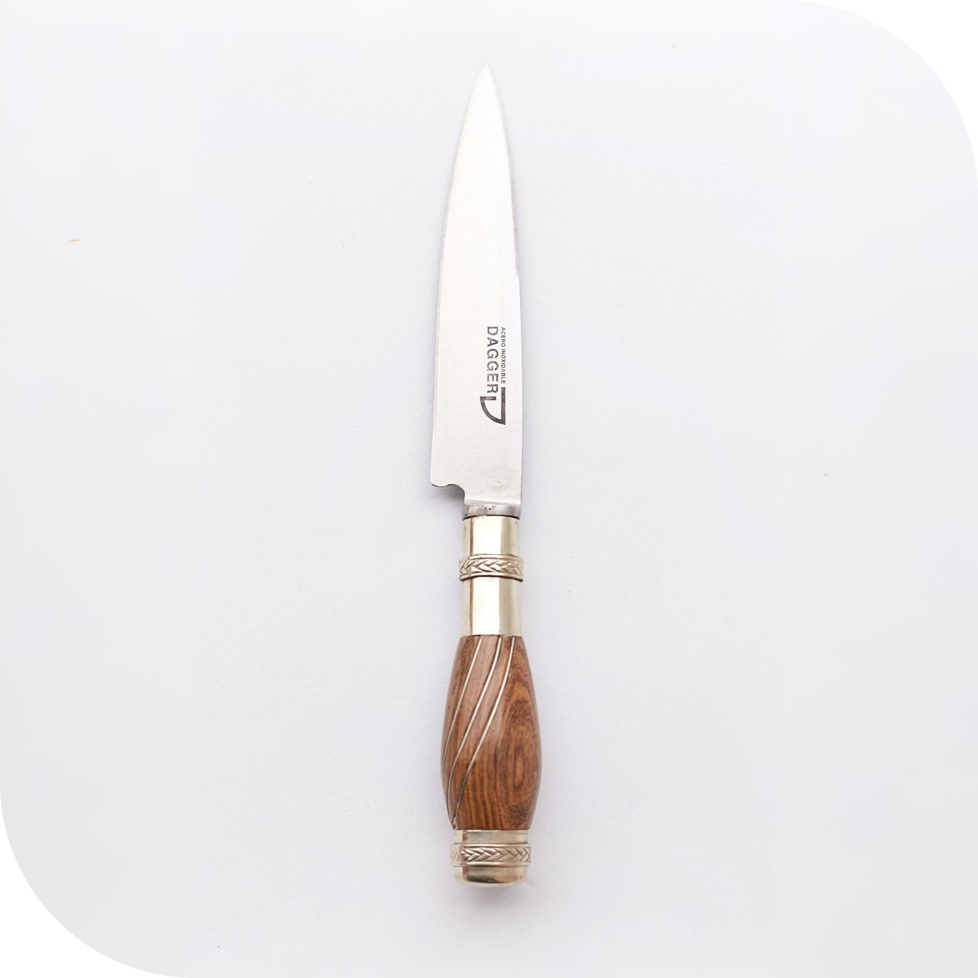 CUCHILLO 14 CM MADERA Y 3 HILOS DE ALPACA
