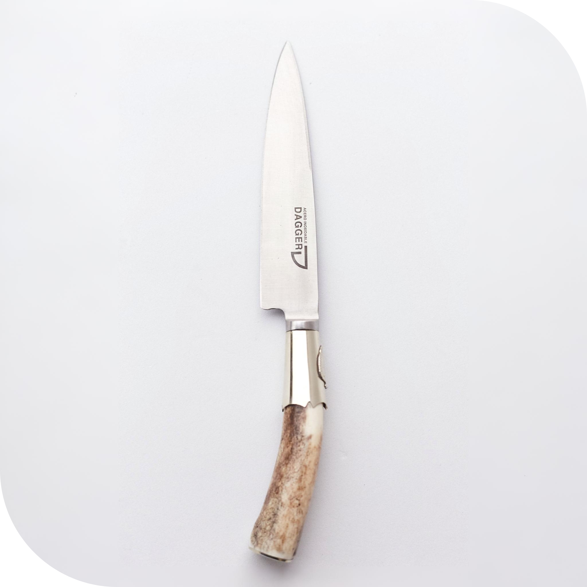 CUCHILLO 14 CM CIERVO ENTERO Y ALPACA C/DIJE