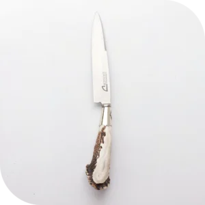 CUCHILLO 30 CM CIERVO ENTERO C/PUNTERAS DE ALPACA Y DIJE