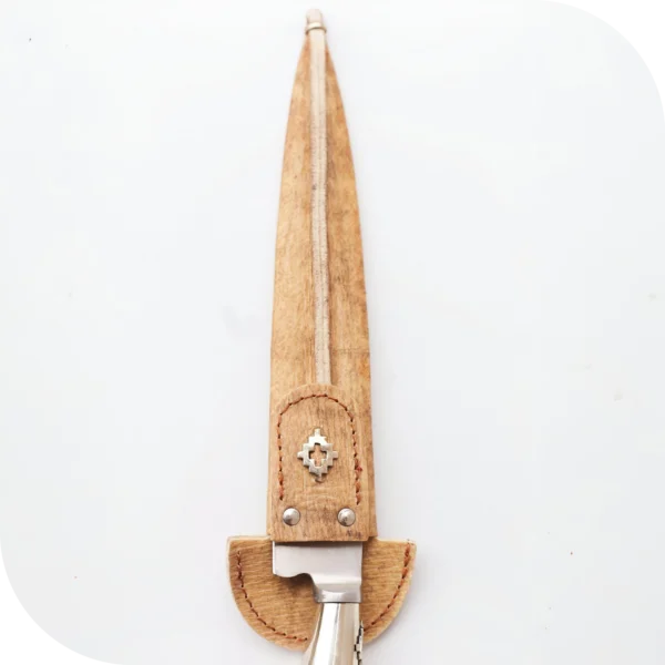 CUCHILLO 30 CM CIERVO ENTERO C/PUNTERAS DE ALPACA Y DIJE - Image 6