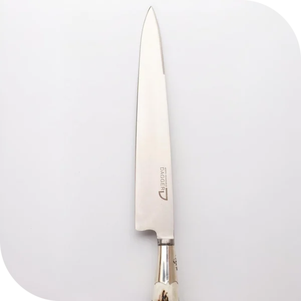 CUCHILLO 26 CM CIERVO ENTERO C/PUNTERAS DE ALPACA Y DIJE - Image 2