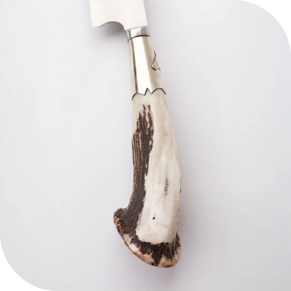 CUCHILLO 26 CM CIERVO ENTERO C/PUNTERAS DE ALPACA Y DIJE - Image 3