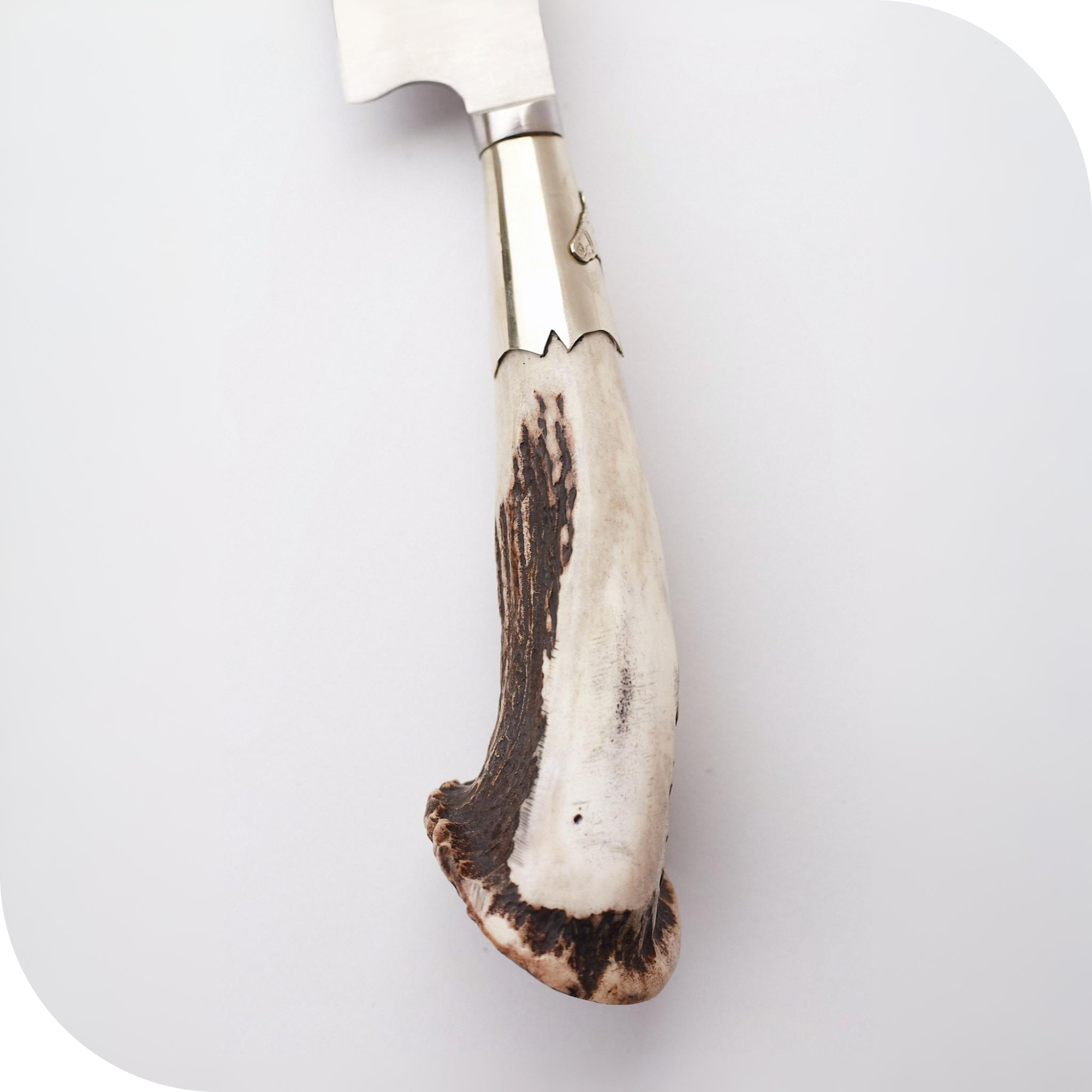 CUCHILLO 26 CM CIERVO ENTERO C/PUNTERAS DE ALPACA Y DIJE - Image 3