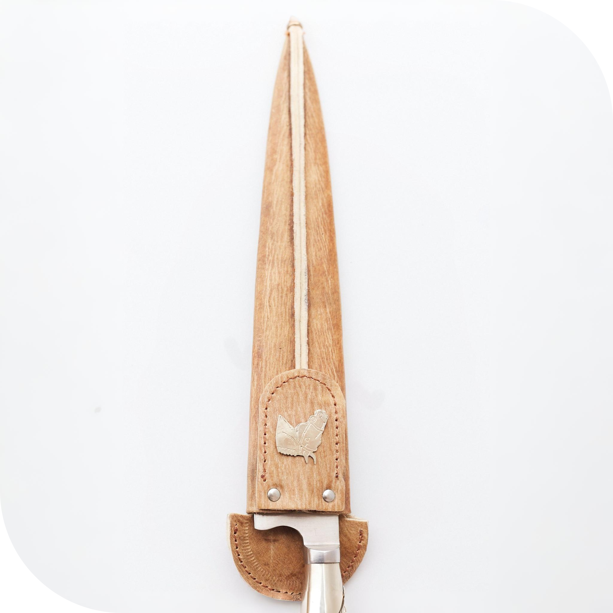 CUCHILLO 26 CM CIERVO ENTERO C/PUNTERAS DE ALPACA Y DIJE - Image 6