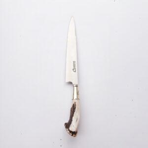 CUCHILLO 20 CM CIERVO ENTERO C/PUNTERAS DE ALPACA Y DIJE