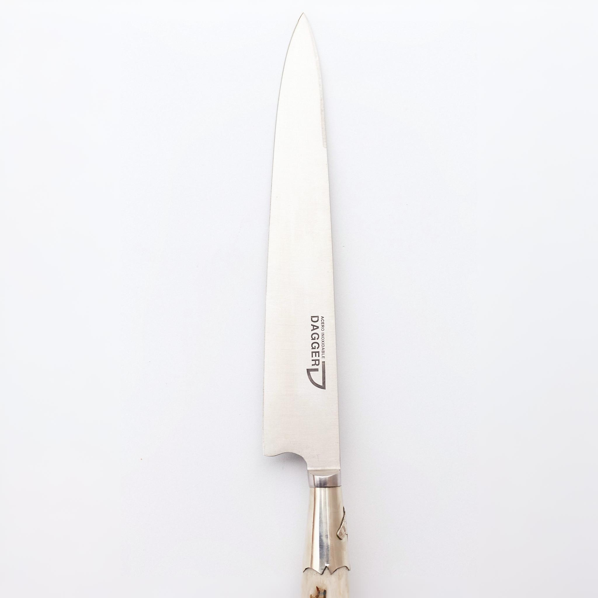 CUCHILLO 20 CM CIERVO ENTERO C/PUNTERAS DE ALPACA Y DIJE - Image 2