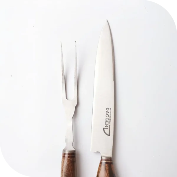 JUEGO DE TRINCHAR 20 CM CIERVO Y MADERA - Image 2