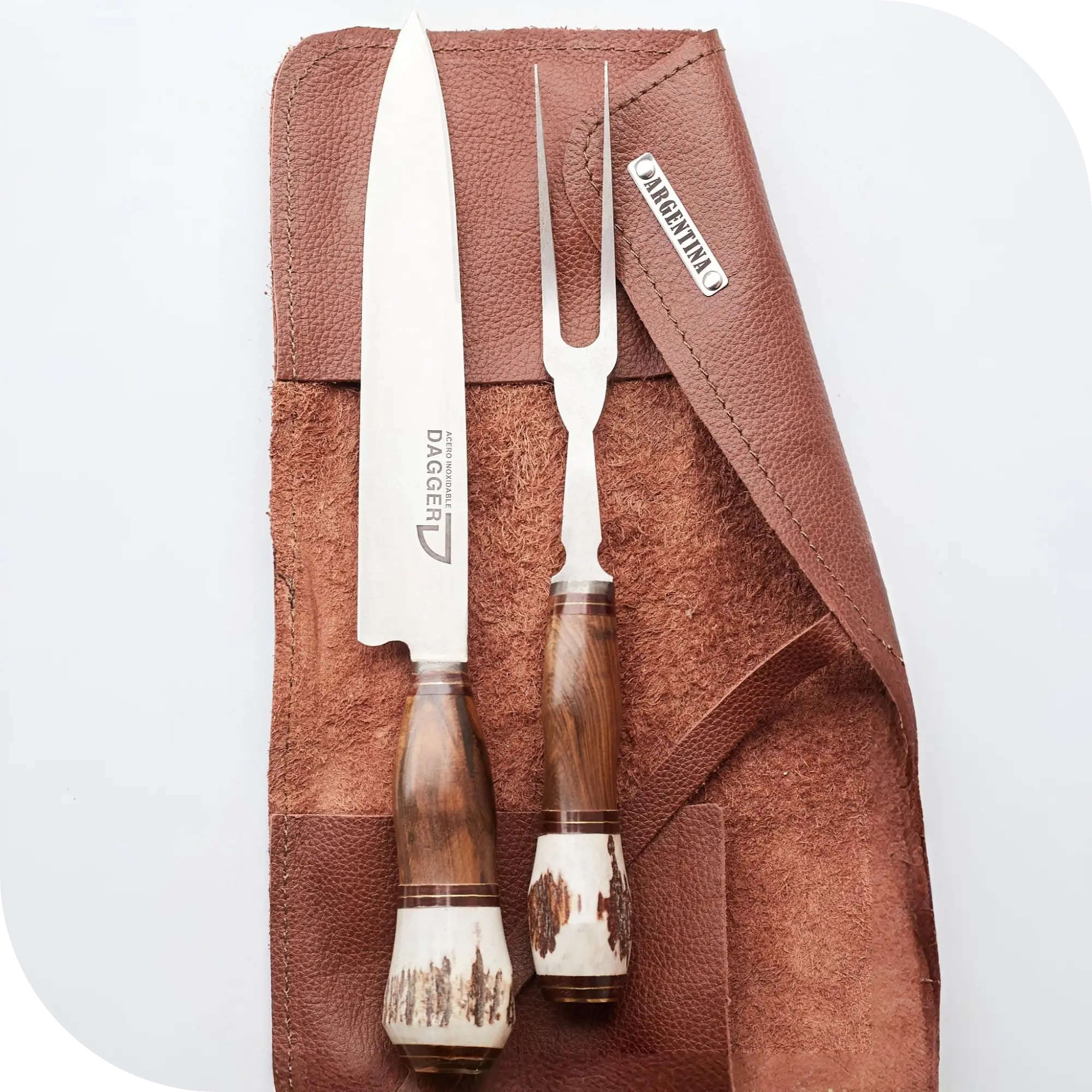 JUEGO DE TRINCHAR 20 CM CIERVO Y MADERA - Image 4
